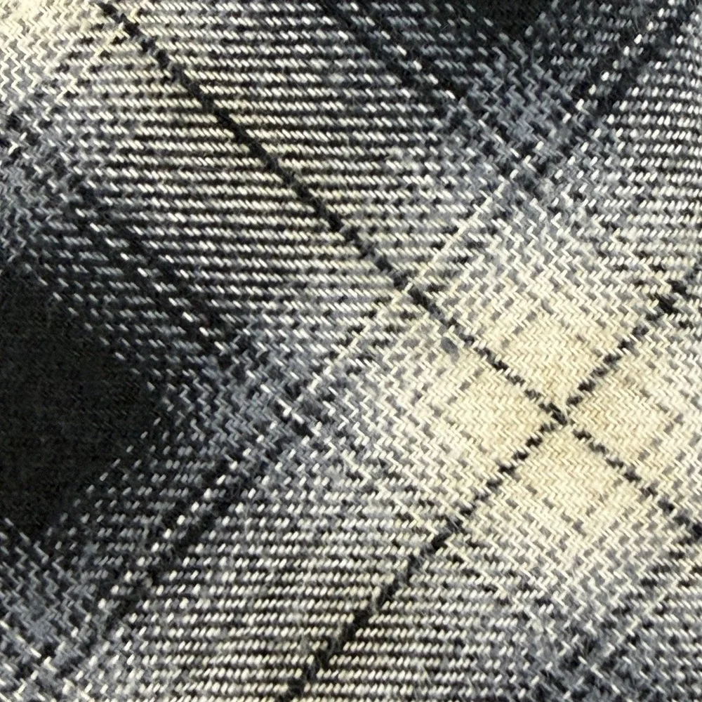 Onassis Skinny Neck Tie Black Gray Ivory Plaid 100% Cotton NWT Mens 60x2.5